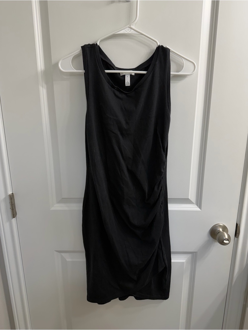Leith Women's Black Ruched Bodycon Tank Dress